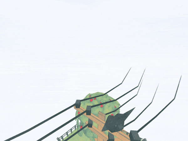 Animated first-person scene from fragment, a 1.4 MB interactive demo